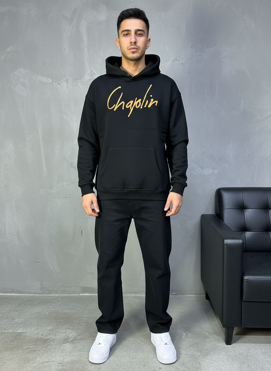 HOODIE SAW OVERSIZE BLACK 4970