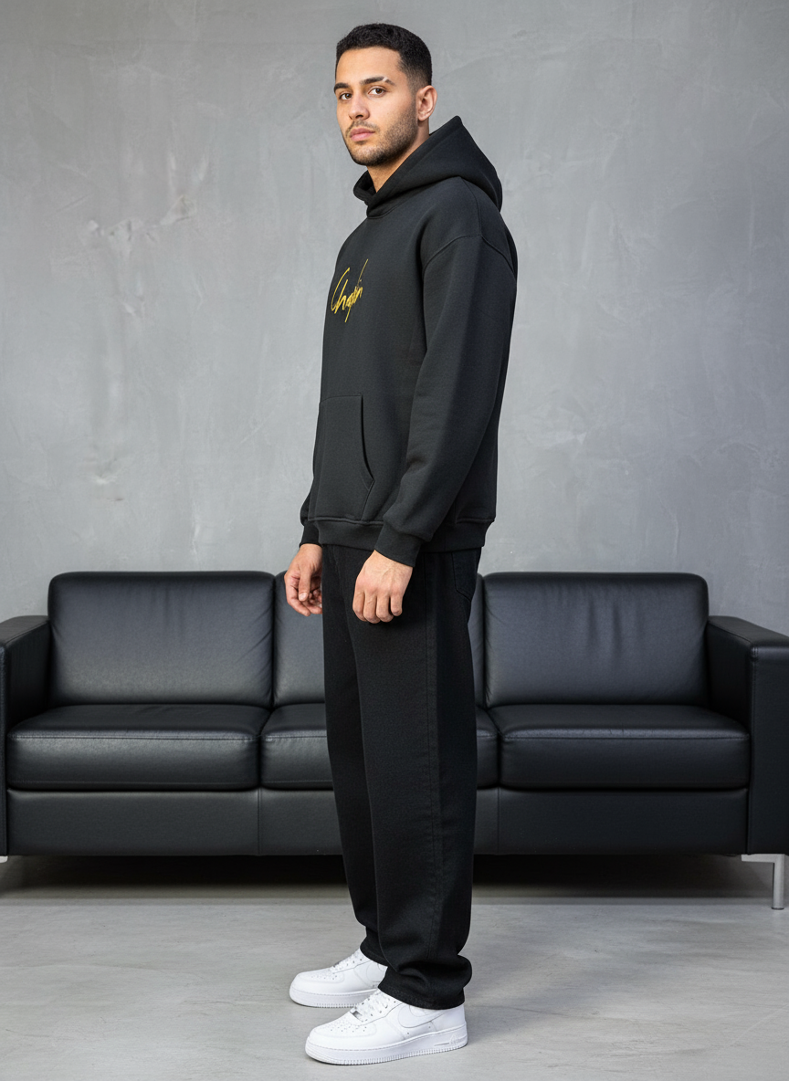 HOODIE SAW OVERSIZE BLACK 4970