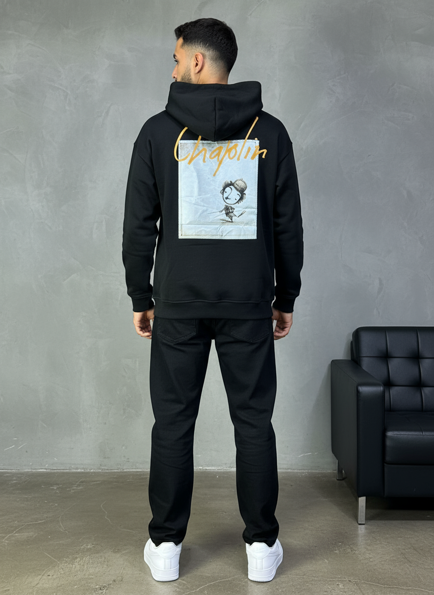 HOODIE SAW OVERSIZE BLACK 4970