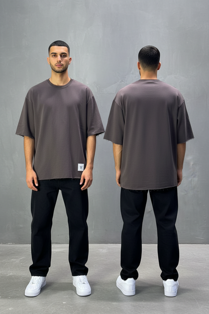 T-Shirt Oversize Brown – Tissu Épais  42