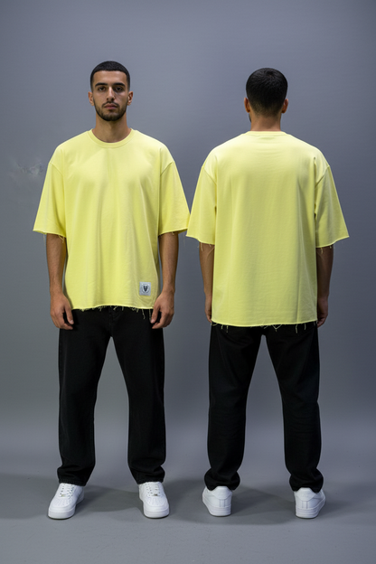 T-Shirt Oversize Yellow– Tissu Épais  42