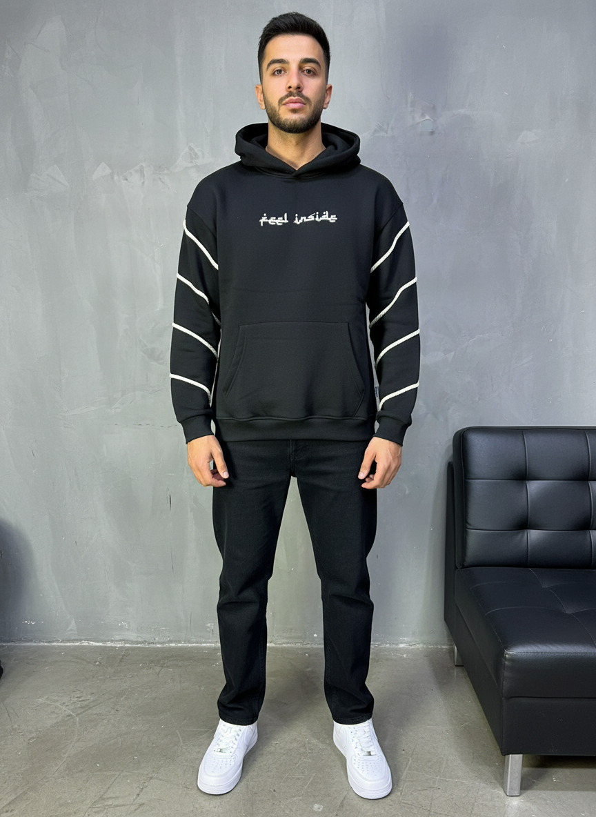 HOODIE SAW OVERSIZE BLACK 4991