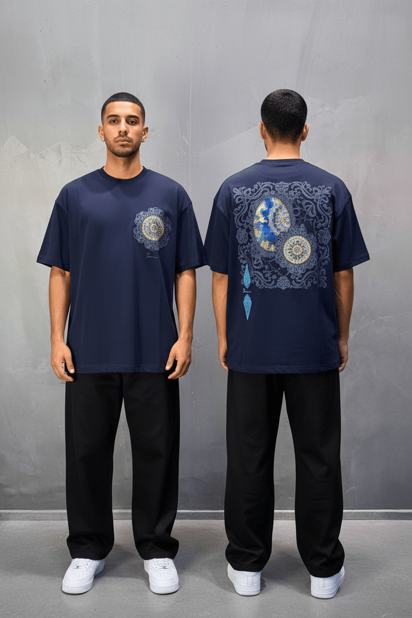T-Shirt Oversize Navy Blue 5098