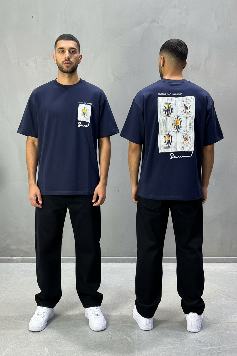 T-Shirt Oversize Navy blue Urbanity 5120