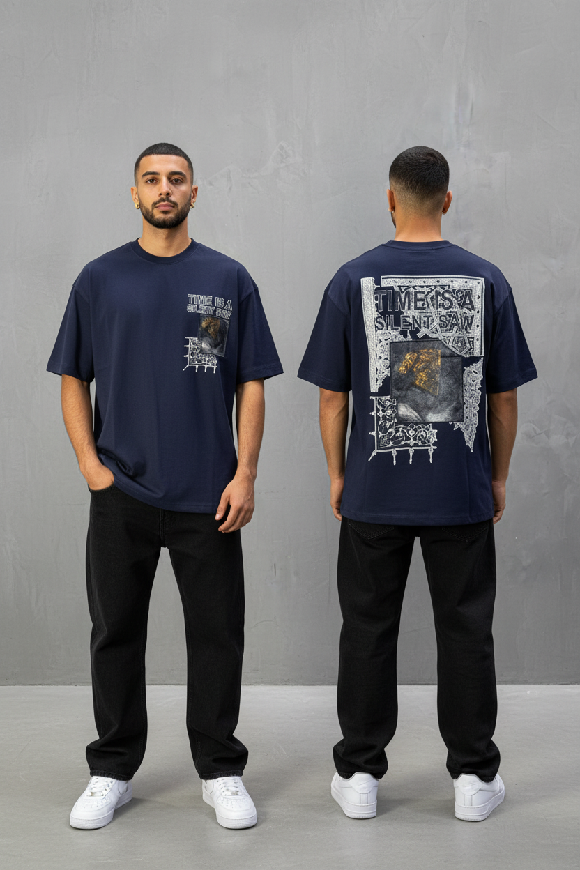 T-Shirt Oversize Blue navy Urbanity 5101