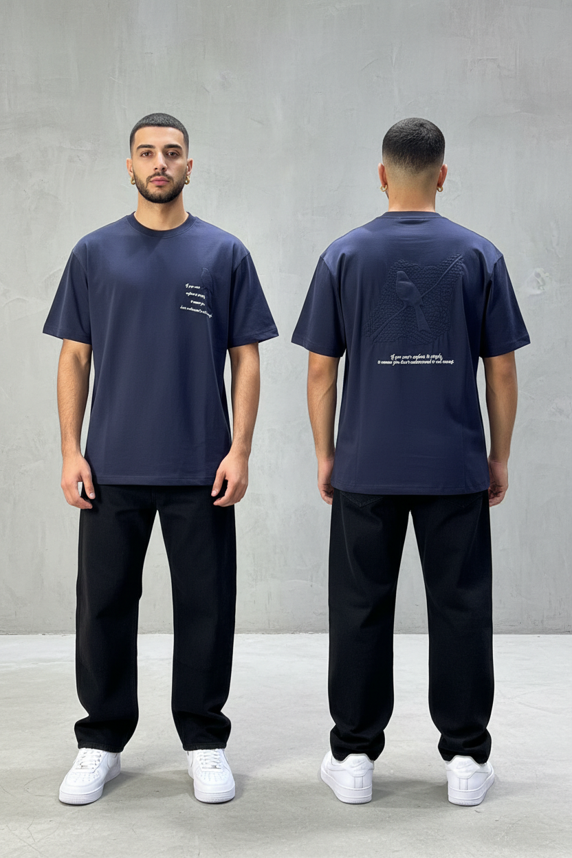 T-Shirt Oversize Navy Blue Urbanity 5128