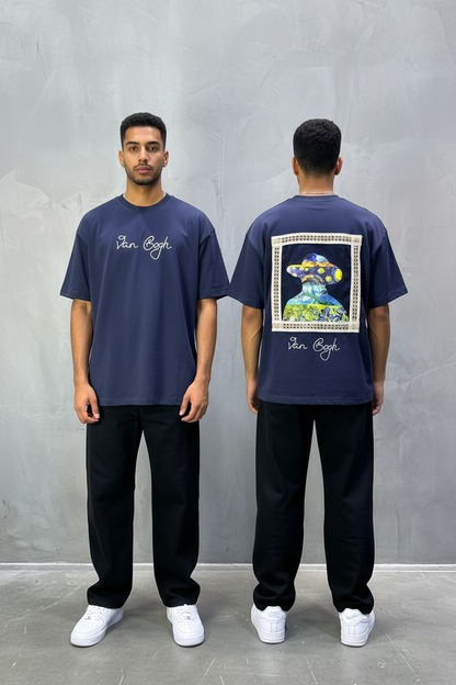 T-Shirt Oversize Navy Van Gogh 5060