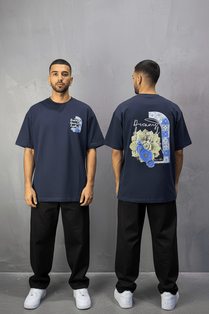 T-shirt Oversize Navy – Dreamy Demand Hustler 5103 - ZG PREMIUM