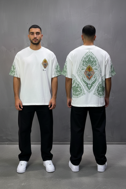T-Shirt Oversize Blanc – Paon & Paisley 5071