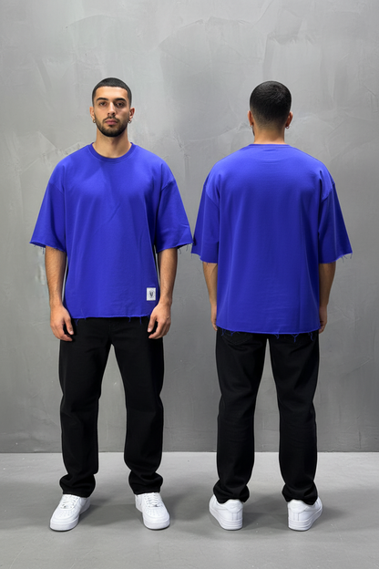 T-Shirt Oversize Royal Blue – Tissu Épais  42