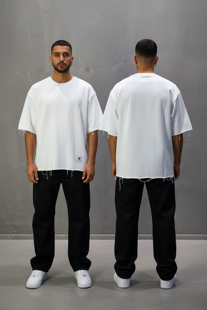 T-Shirt Oversize Blanc – Tissu Épais  42