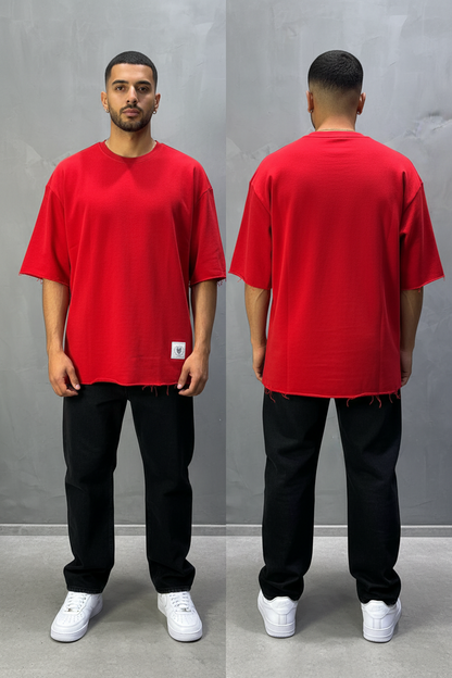 T-Shirt Oversize Red  – Tissu Épais  42