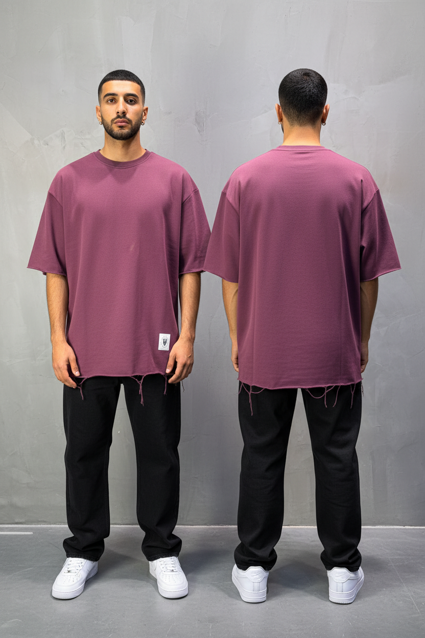 T-Shirt Oversize  Dusty Purple – Tissu Épais  42