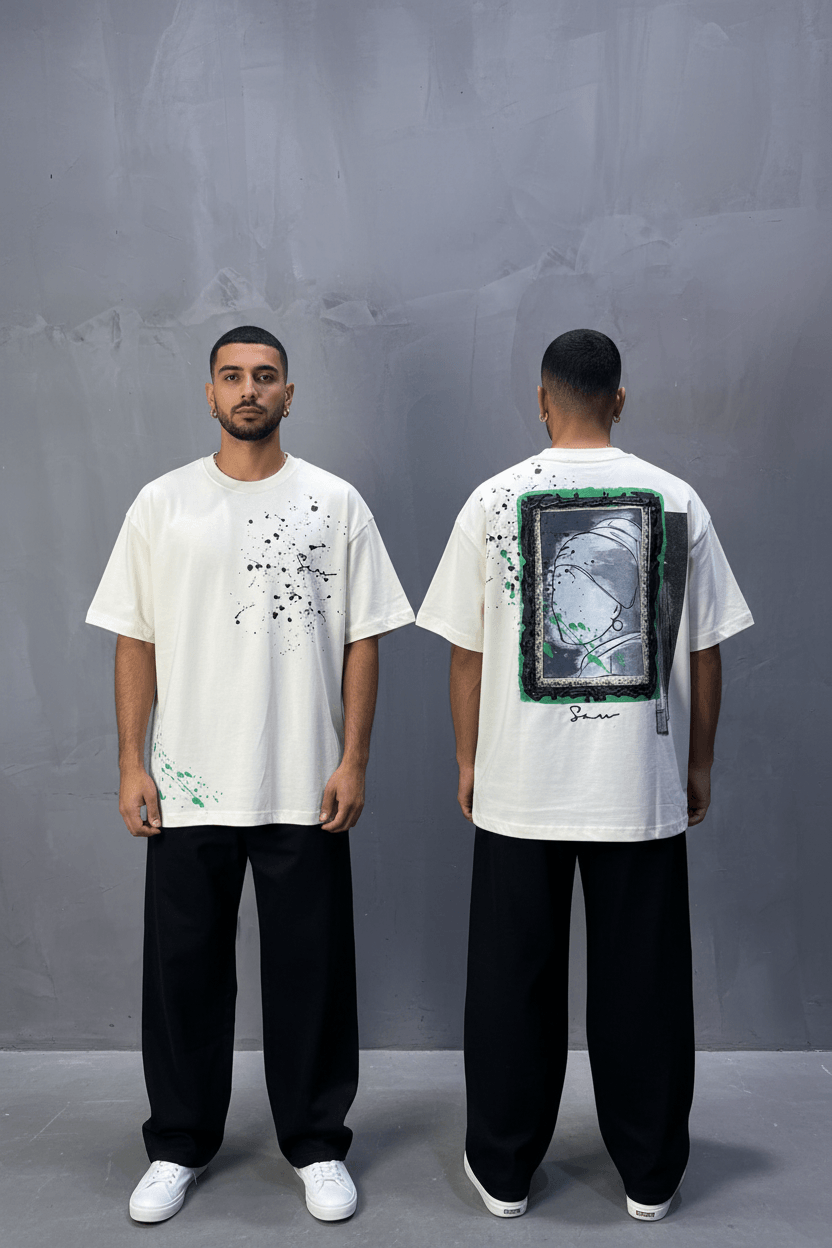 T-shirt Oversize Beige  – Art Gallery 5114