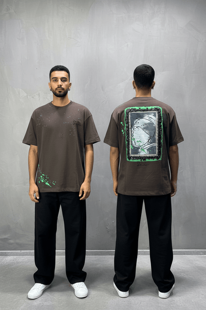 T-shirt Oversize Brown  – Art Gallery 5114