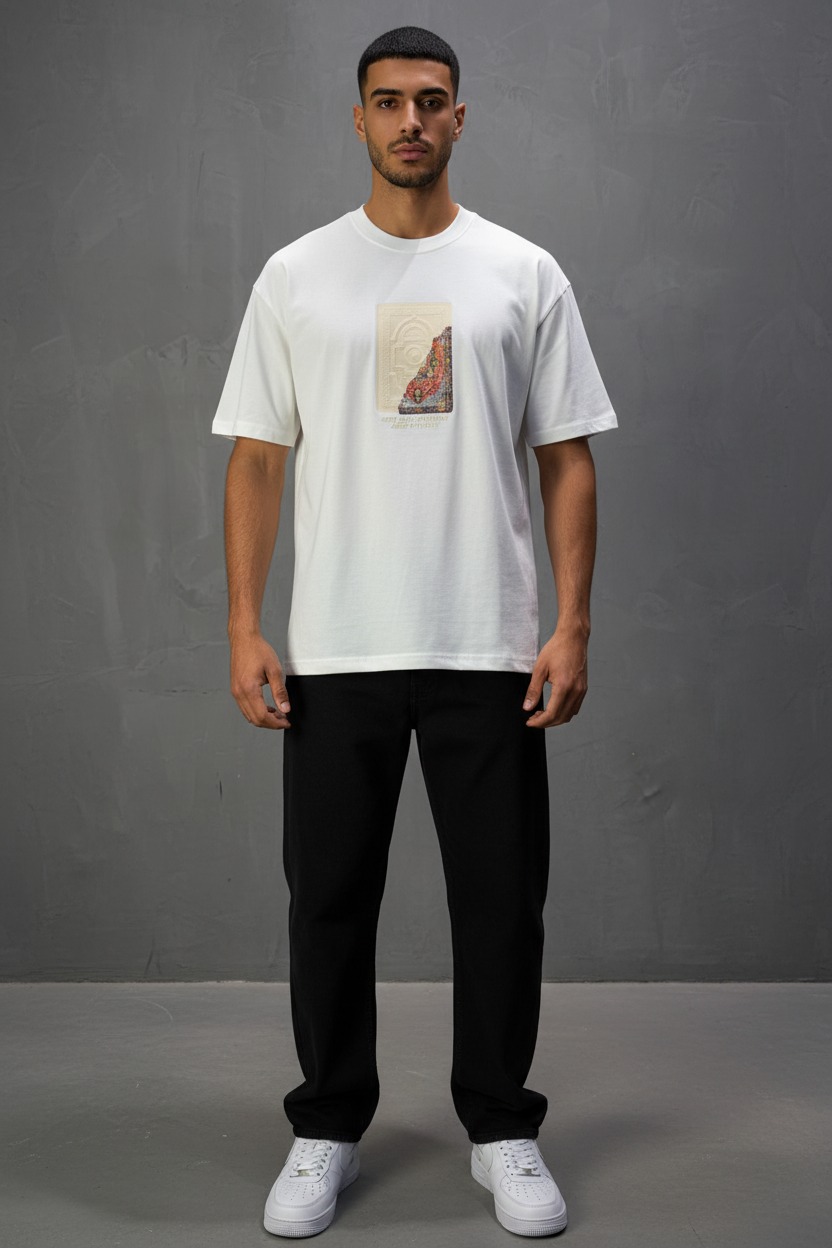 T-Shirt Oversize Blanc 5084