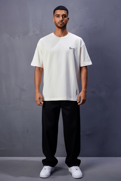 T-Shirt Oversize Beige — Illustration Peintre & Citation Poétique 5097