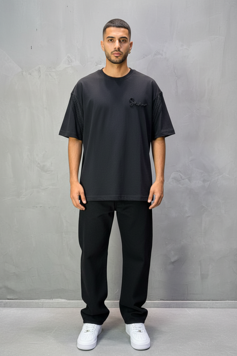 T-Shirt Oversize Noir "Sam" Diamond | SAW Urbanity 5085