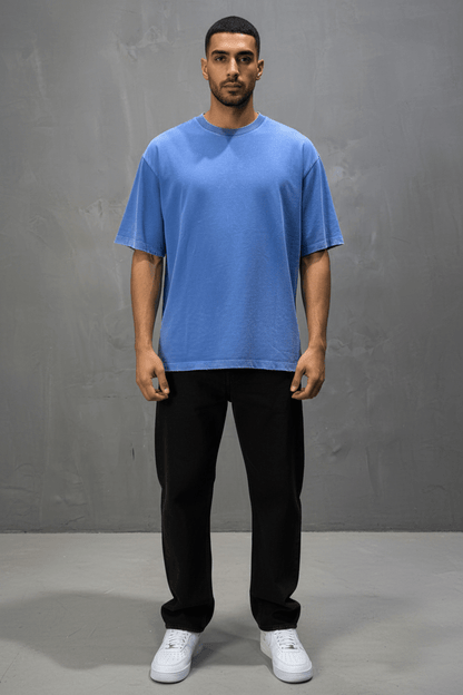 T-Shirt blue Oversize Washed Vintage 1976 - ZG PREMIUM