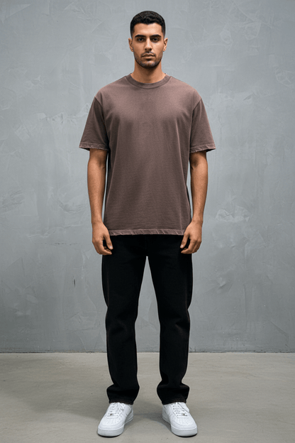T-Shirt brown Oversize Washed Vintage 1976 - ZG PREMIUM