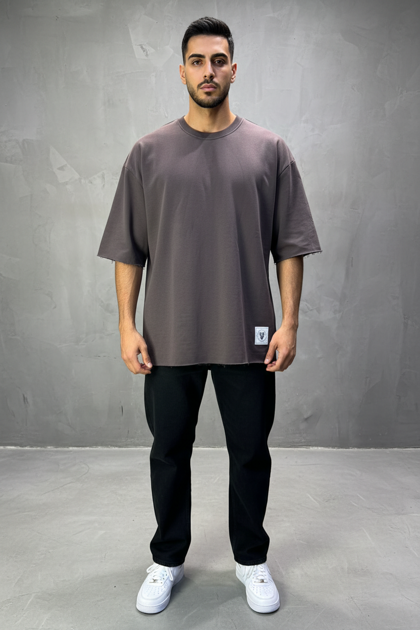 T-Shirt Oversize Brown – Tissu Épais  42