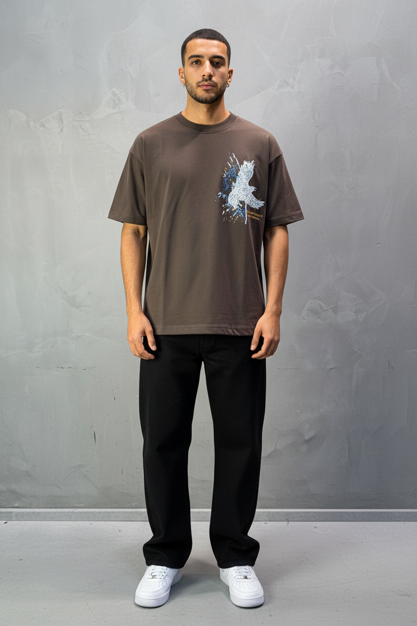 T-shirt Oversize Brown 5127