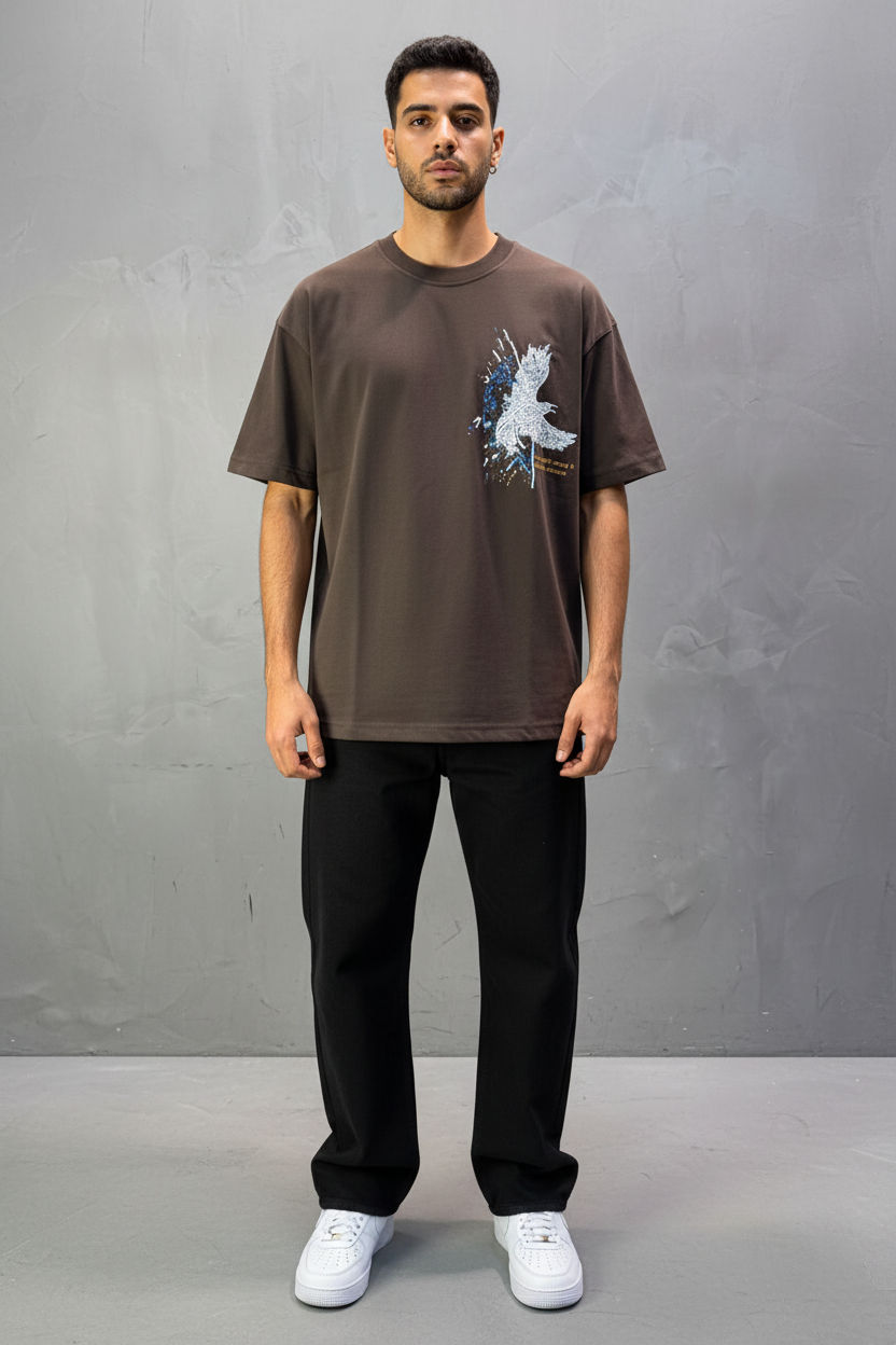 T-shirt Oversize Brown 5127