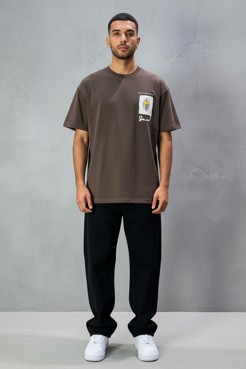 T-Shirt Oversize Brown Urbanity 5120