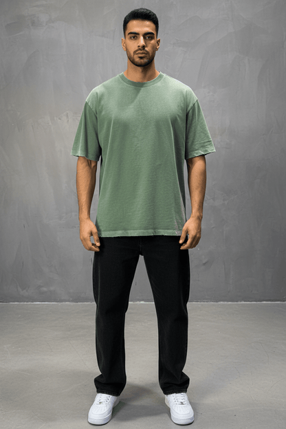 T-Shirt vert Oversize Washed Vintage 1976 - ZG PREMIUM