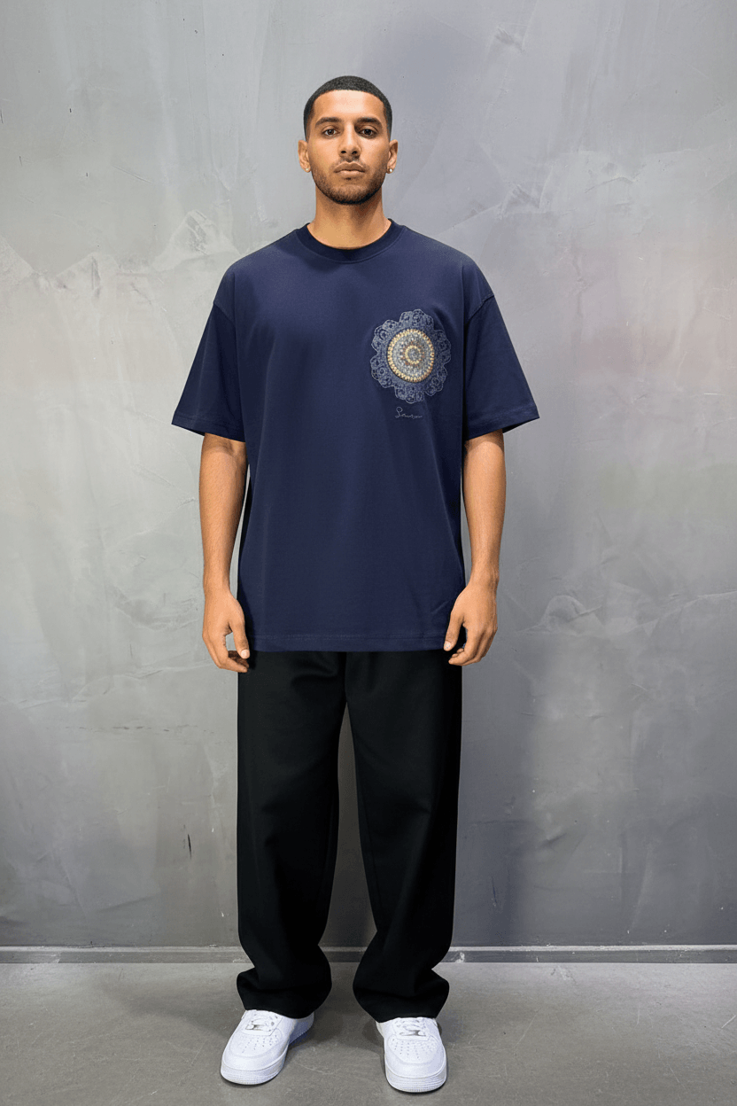 T-Shirt Oversize Navy Blue 5098