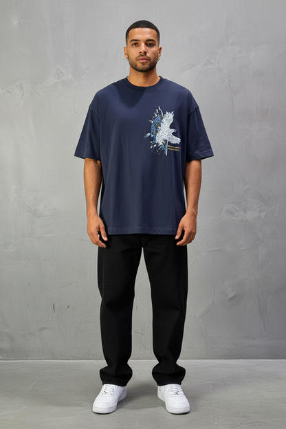 T-shirt Oversize Navy Blue 5127