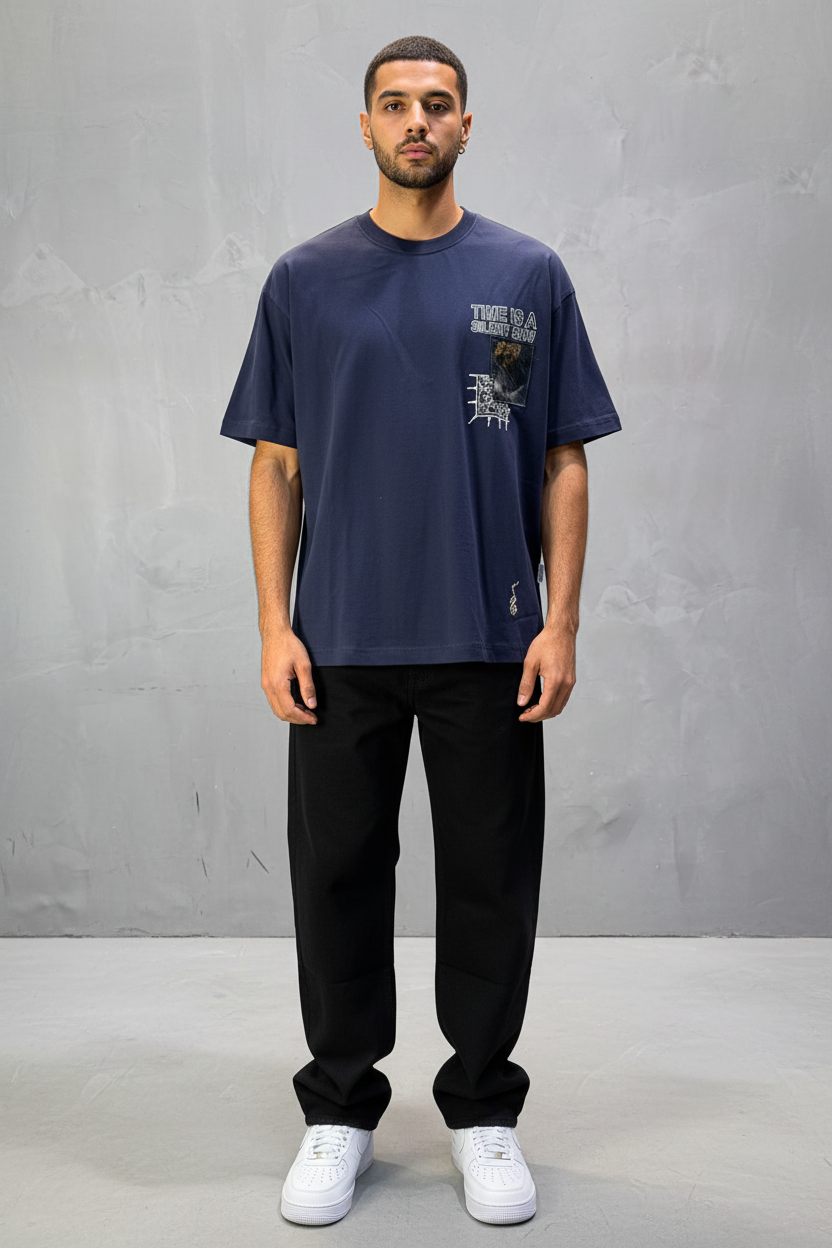 T-Shirt Oversize Blue navy Urbanity 5101
