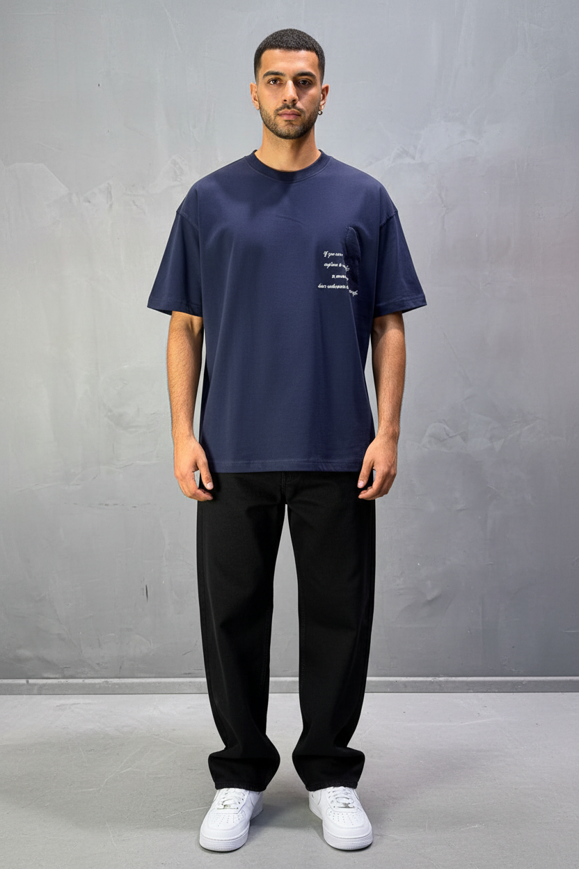 T-Shirt Oversize Navy Blue Urbanity 5128