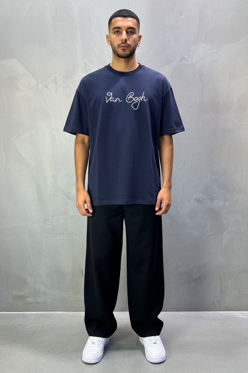 T-Shirt Oversize Navy Van Gogh 5060
