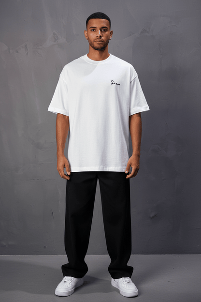 T-Shirt Oversize Blanc — Illustration Peintre & Citation Poétique 5097