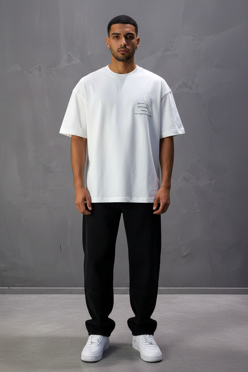 T-Shirt Oversize Blanc Urbanity 5128