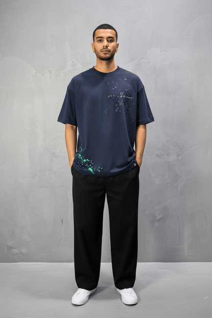 T-shirt Oversize Navy blue  – Art Gallery 5114