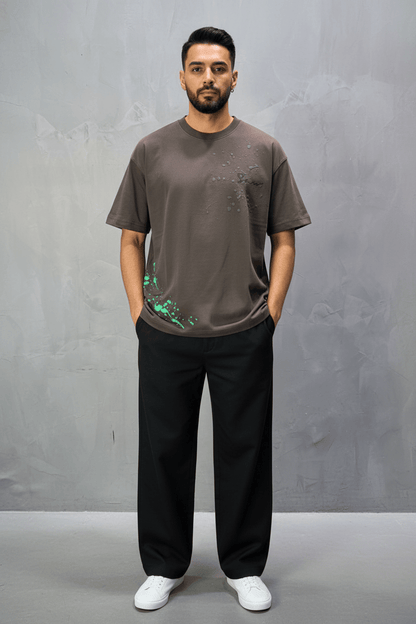 T-shirt Oversize Brown  – Art Gallery 5114