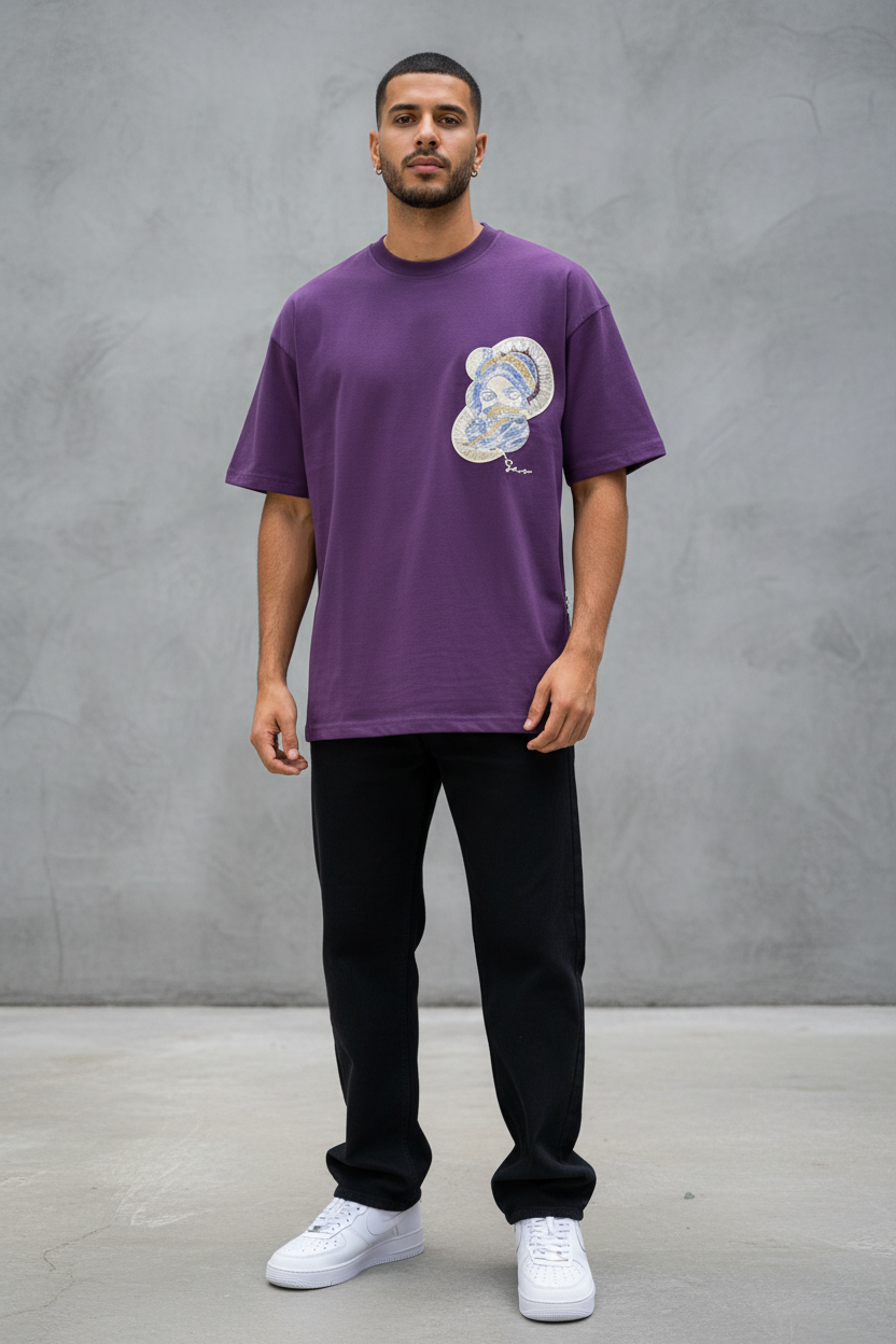 T-Shirt Oversize Move Brodé – Art Oriental 5108