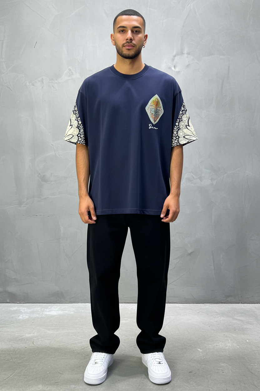 T-Shirt Oversize Navy Blue – Paon & Paisley 5071