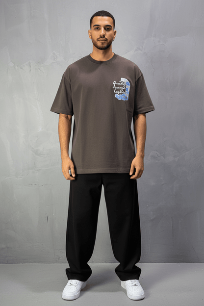 T-shirt Oversize brown – Dreamy Demand Hustler 5103 - ZG PREMIUM