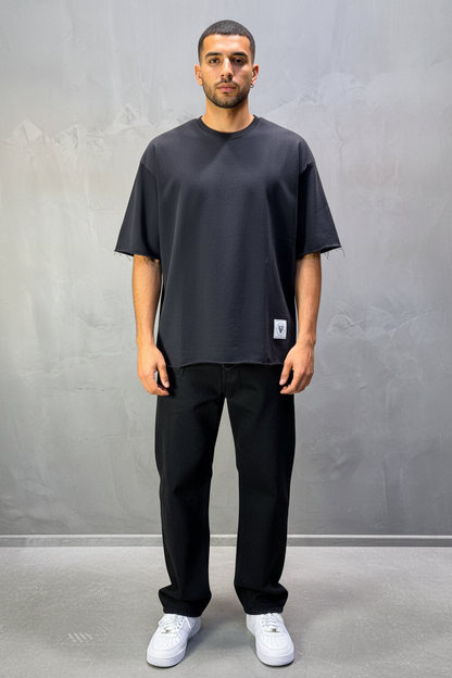 T-Shirt Oversize Black – Tissu Épais  42