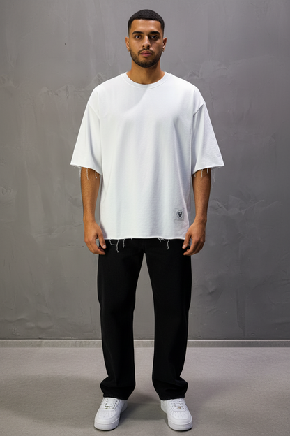 T-Shirt Oversize Blanc – Tissu Épais  42