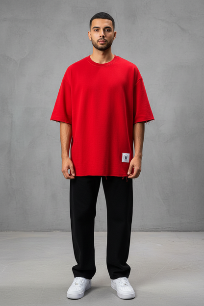 T-Shirt Oversize Red  – Tissu Épais  42