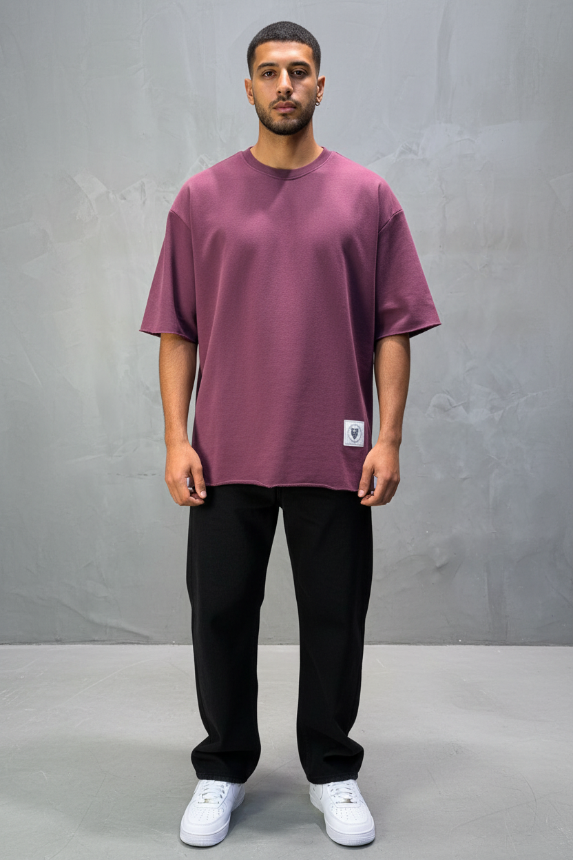 T-Shirt Oversize  Dusty Purple – Tissu Épais  42