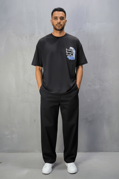 T-shirt Oversize noir – Dreamy Demand Hustler 5103 - ZG PREMIUM