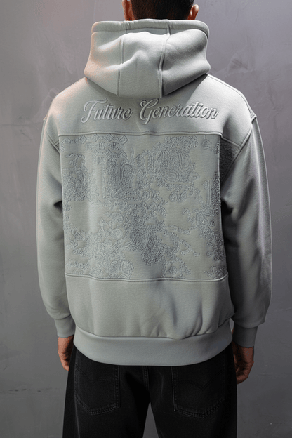 Hoodie régular size gris "Future Generation" - ZG PREMIUM