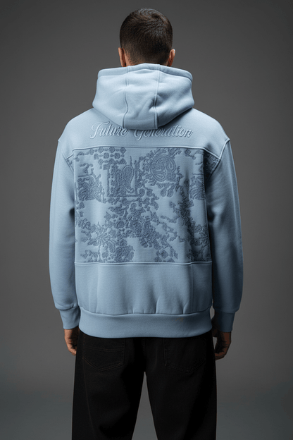 Hoodie régular size blue "Future Generation" - ZG PREMIUM