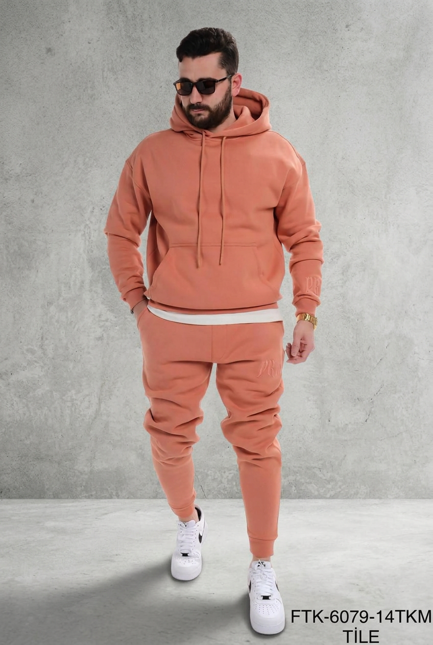 Ensemble jogging homme terracotta 6079