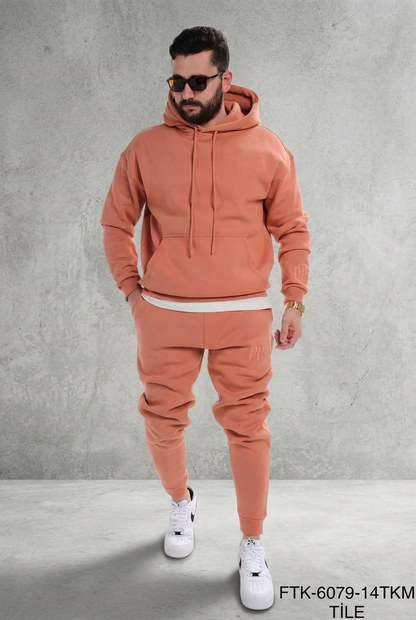 Ensemble jogging homme terracotta 6079